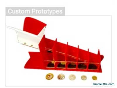 Coin Sorter made up of 2D modelled parts